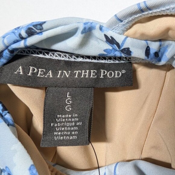 A Pea in the Pod Maternity Swimsuit Coquette Ditsy Floral Ruffle Deep V Large - Picture 4 of 11